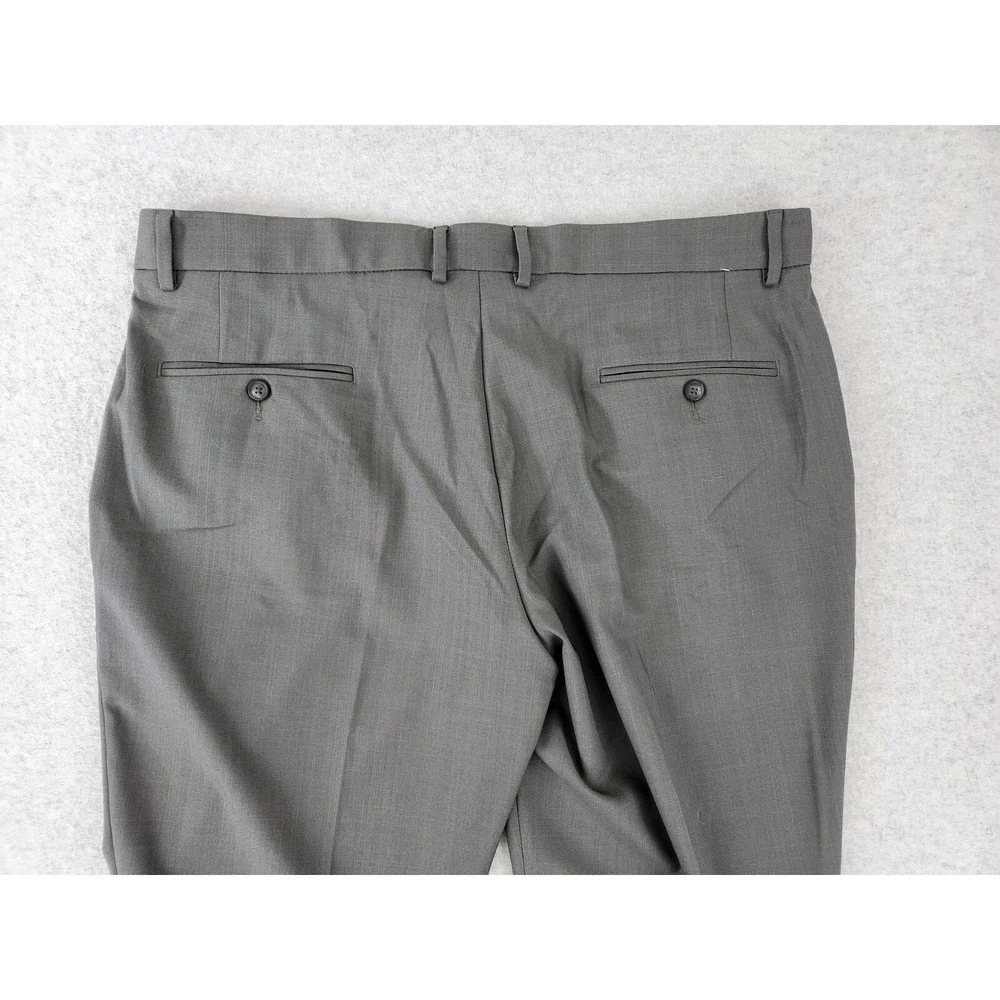 HAGGAR Super Flex Waistband Repreve Gray Pants Dress Grey Size 40 X 30 NEW -SOFT